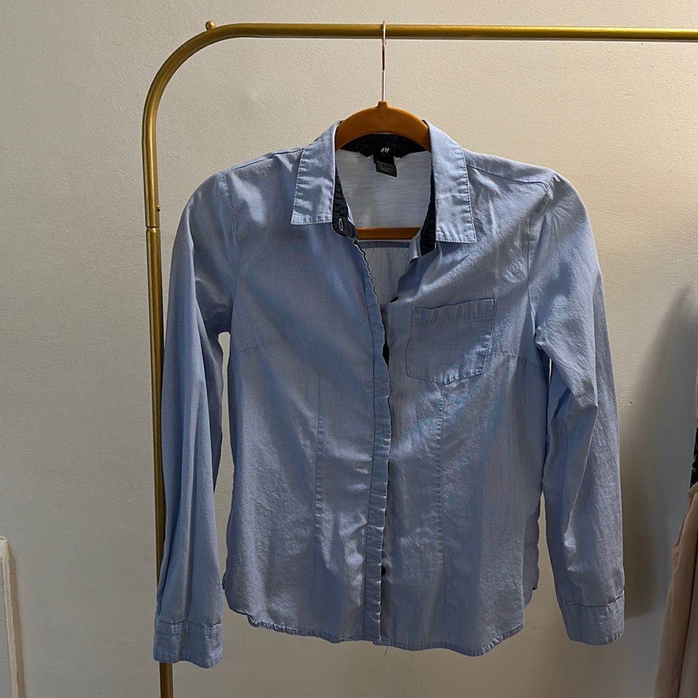 Powder Blue Button Down.